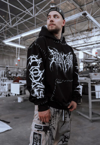 Stay Cold Apparel – Void Woven Oversized Black – Hoodie – Schwarz – L – 100% Baumwolle