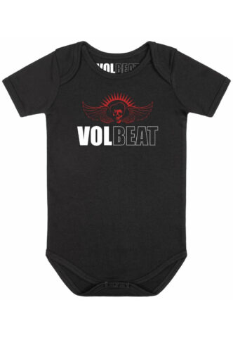 Volbeat – Skullwing Babygrow – Bodysuit – Schwarz – 68/74 – 100% Bio-Baumwolle