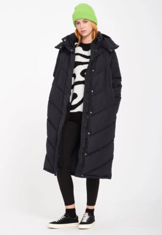 Volcom – Alldaylong Puff Black – Jacke – Schwarz – XS – Obermaterial: 100% Polyester; Futter: 100% Polyester