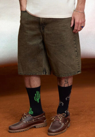 Volcom – Billow Denim 22 Sage Leaf – Shorts – Grün – W30 – 100% Baumwolle