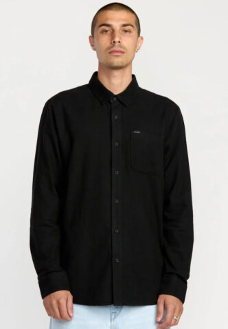Volcom – Caden Solid Antique Black – Hemd – Schwarz – XL – 100% Baumwolle