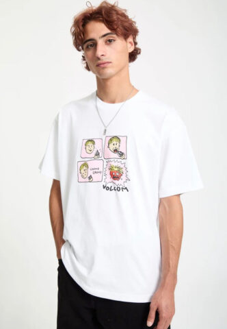 Volcom – Chomp Chomp White – T-Shirt – Weiß – L – 100% Bio-Baumwolle