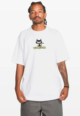 Volcom – Devilish White – T-Shirt – Weiß – M – 100% Baumwolle