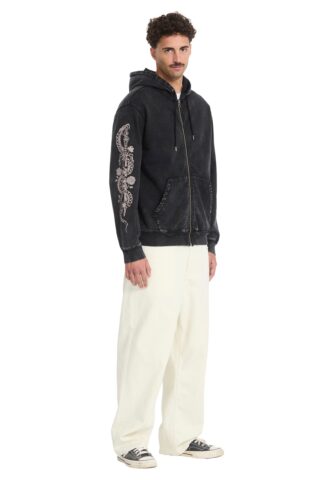 Volcom – Die By The Stone Light Acid Black – Zipper – Schwarz – M – 80% Baumwolle, 20% Polyester