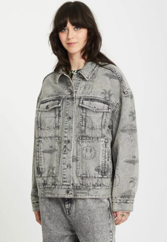 Volcom – Fa Filip Rygalski Grey Vintage – Jeansjacke – Grau – M – 100% Baumwolle