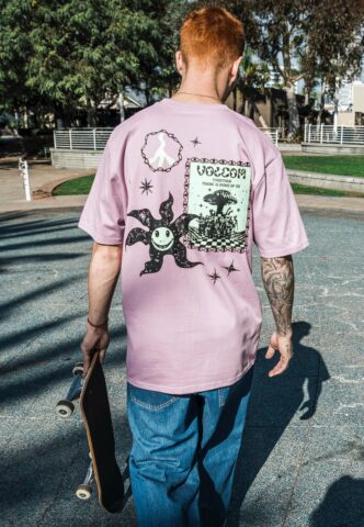 Volcom – Fa Filip Rygalski Steel Purple – T-Shirt – Lila – M – 100% Bio-Baumwolle
