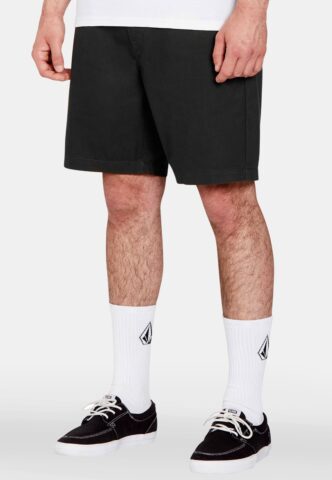 Volcom – Frickin Mdrn Stch 19 Rinsed Black – Shorts – Schwarz – W33 – 59% Baumwolle, 39% Polyester, 2% Elastan
