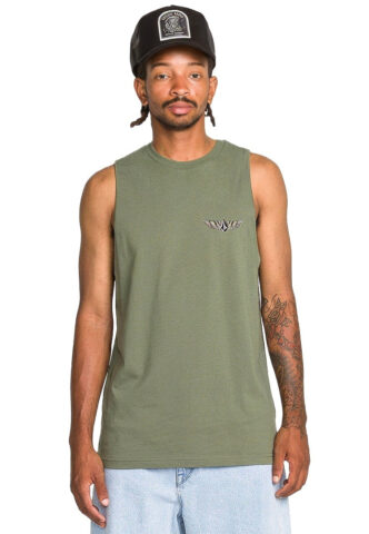 Volcom – Hi Flyer Brolive – Tank – Grün – XL – 100% Baumwolle