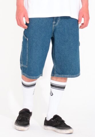 Volcom – Labored Denim Utility Indigo Ridge Wash – Shorts – Blau – W32 – 100% Baumwolle