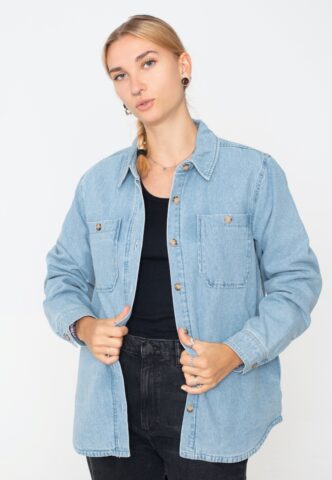 Volcom – Layer Me Lavender – Hemd – Blau – M – 100% Baumwolle