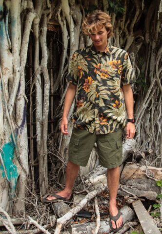 Volcom – March Cargo Military – Shorts – Grün – W28 – 100% Baumwolle