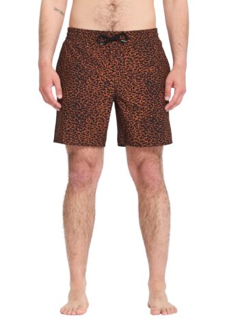 Volcom – Melange Trunk 17 Brown Horn – Board Shorts – Braun – M – 95% Polyester, 5% Elastan
