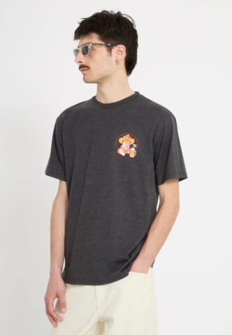 Volcom – Meowdy Heather Black – T-Shirt – Grau – L – 50% Baumwolle, 50% Polyester
