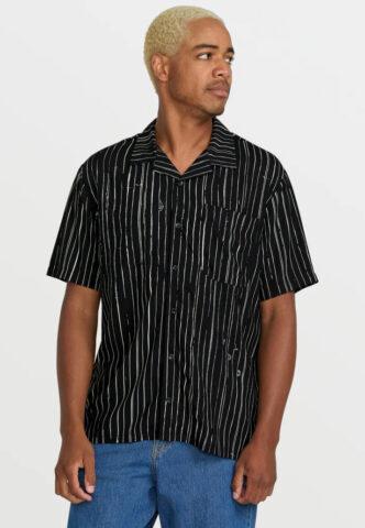 Volcom – Mistostone Black White – Hemd – Schwarz – L – 100% Viskose