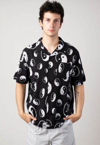 Volcom – Purestone Black – Hemd – Schwarz – M – 100% Viskose