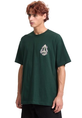 Volcom – Snake Peace LSE Scarab – T-Shirt – Grün – M – 100% Baumwolle