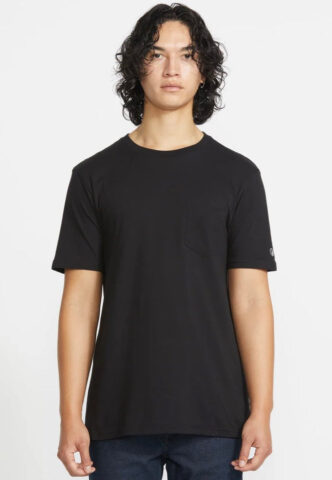 Volcom – Solid Pocket Black – T-Shirt – Schwarz – L – 100% Baumwolle
