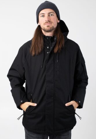 Volcom – Stoke Stone II 10K Black – Jacke – Schwarz – S – Shell: 65% Polyester, 35% Baumwolle; Lining: 100% Polyester