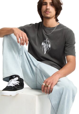 Volcom – Sworder PW Black – T-Shirt – Grau – M – 100% Baumwolle