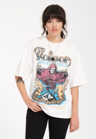 Volcom – Voltrip Star White – T-Shirt – Beige – XS – 100% Baumwolle