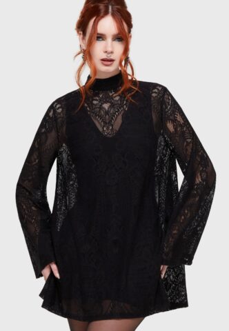 Killstar – Waltz In Mourning Mini Black – Kleid – Schwarz – XS – 100% Polyamid