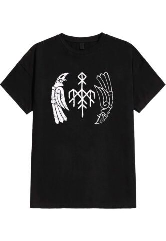Wardruna – KVITRAVN – T-Shirt – Schwarz – S – 100% Baumwolle