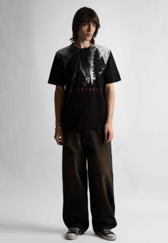 Wasted Paris – Black Hill Black – T-Shirt – Schwarz – M – 100% Baumwolle