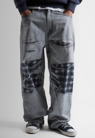 Wasted Paris – Trompe L’Oeil Grant Faded Grey – Jeans – Grau – W32 – 100% Baumwolle