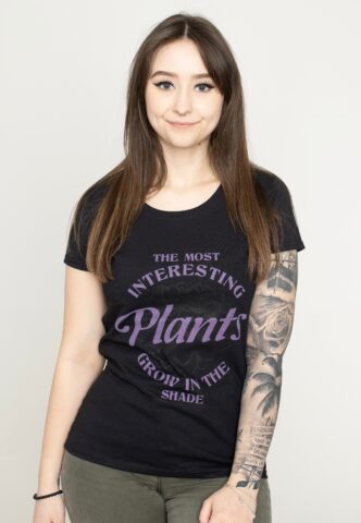 Wednesday Addams – Interesting Plants – Girly – Schwarz – S – 100% Baumwolle
