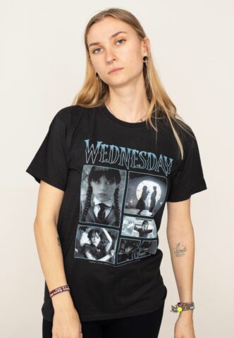 Wednesday Addams – Dancing Wednesday – T-Shirt – Schwarz – S – 100% Baumwolle