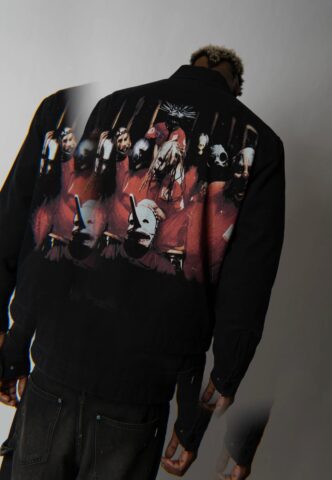 Welcome x Slipknot – Self-Titled Canvas Black – Jeansjacke – Schwarz – S – 100% Baumwolle