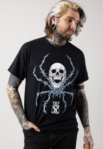 While She Sleeps – Anti Social Spider – T-Shirt – Schwarz – S – 100% Baumwolle