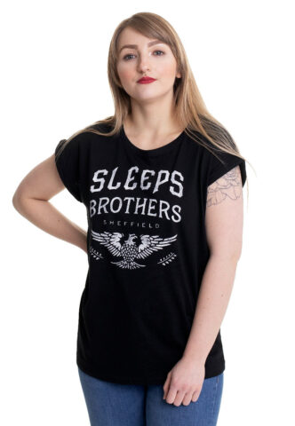 While She Sleeps – Sleeps Brothers Extended Shoulder – Girly – Schwarz – L – 100% Baumwolle,Jersey