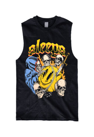 While She Sleeps – Smiley – Sleeveless – Schwarz – XXL – 100% Baumwolle