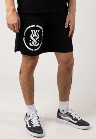 While She Sleeps – Stencil Circle Logo – Shorts – Schwarz – XXL – 100% Polyester