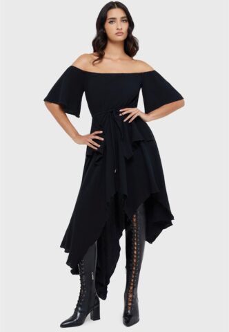 Killstar – Wicked Dahlia – Kleid – Schwarz – XS – 100% Baumwolle