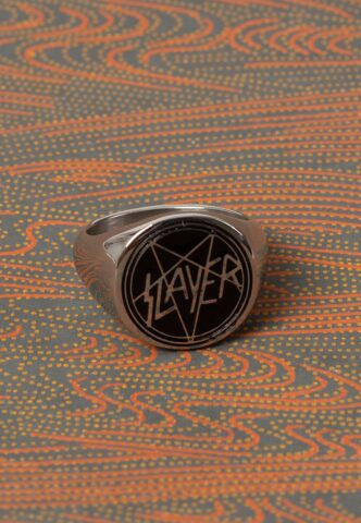 Wildcat x Slayer – Enamel Signet – Ring – Grau – 17 mm – Stahl 316L