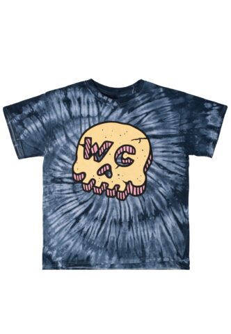 With Confidence – Skull Blue Tie Dye – T-Shirt – Blau – XL – 100% Baumwolle,Jersey