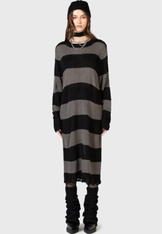 Killstar x Kihilist – Within Souls Sweater – Kleid – Schwarz – XL – 100% Polyacryl