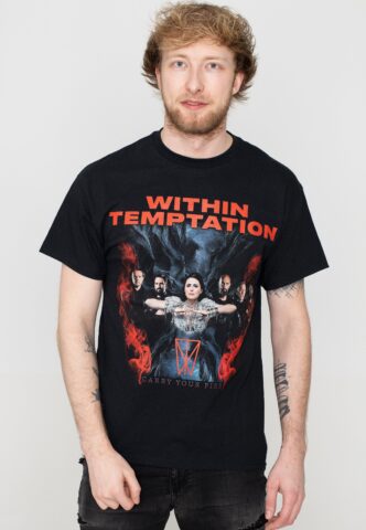Within Temptation – Carry Fire – T-Shirt – Schwarz – L – 100% Baumwolle