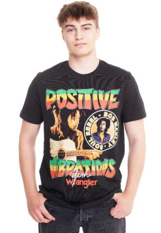 Wrangler – Vibrations Black – T-Shirt – Schwarz – S – 100% Baumwolle