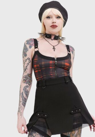 Killstar – Wrong Way Home Black – Rock – Schwarz – M – 75% Polyester, 19% Viskose, 6% Elastan