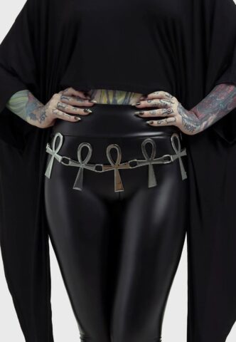 Killstar – Xena Ankh Belt Silver – Gürtel – gid://shopify/Metaobject/123897774317 – Onesize – Metalllll-Legierung