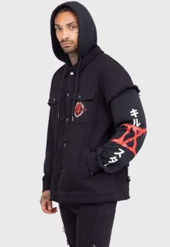 Killstar x Ice Nine Kills – Your Worst Nightmare Hooded Black – Jeansjacke – Schwarz – 3XL – 68% Baumwolle, 30% Polyester, 2% Elasthan