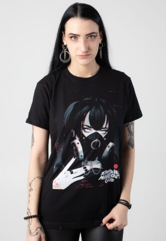 Zombie Makeout Club – Gas Mask – T-Shirt – Schwarz – S – 100% Baumwolle